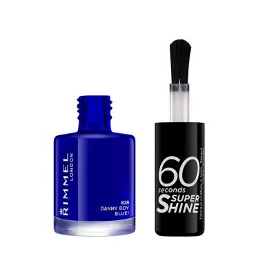 Rimmel 60 Seconds Super Shine Nail Polish Danny Boy Blue Body Care Boots   