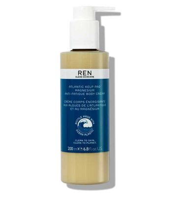 REN Clean Skincare Kelp & Magnesium Anti-Fatigue Body Cream 200ml Body Care Boots   