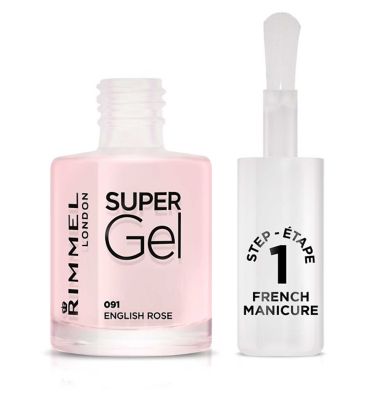 Rimmel Super Gel Nail Polish French Manicure 091 English Rose Body Care Boots   