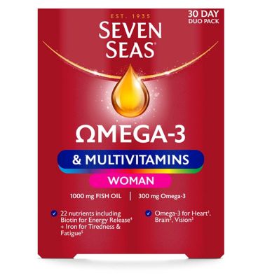 Seven Seas Omega-3 & Multivitamins Woman Duopack 30s Vitamins, Minerals & Supplements Boots   