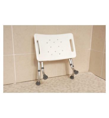 NRS Healthcare Folding Shower Stool, White General Household Boots   