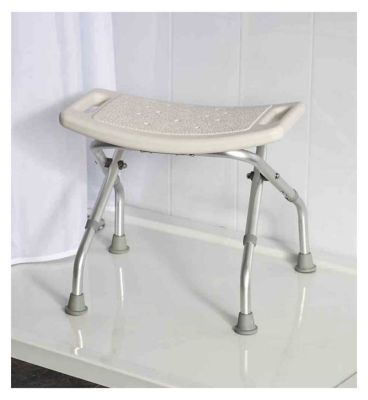 NRS Healthcare Folding Shower Stool, White General Household Boots   