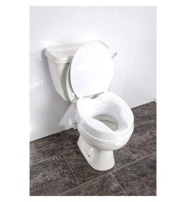 NRS Healthcare Linton Plus Raised Toilet Seat with Lid - 100mm/4Inches General Household Boots   