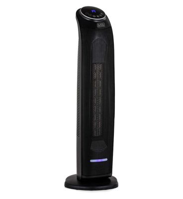 Black & Decker 2.2KW Digital Oscillating Ceramic Tower Fan Heater with Remote Control - Black - McGrocer