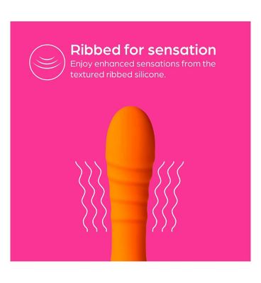 So Divine Pash Ribbed Vibrator Orange Intimate Care Boots   