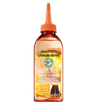 Garnier Ultimate Blends Glowing Lengths Pineapple Hair Drink Liquid Conditioner for Long Dull Hair 200ml GOODS Boots   