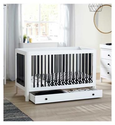 Ickle Bubba Tenby Classic Cot Bed with Under Drawer - Mono GOODS Boots   