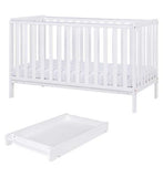 Tutti Bambini Malmo Cot Bed, Cot Top Changer and Mattress Bundle - White GOODS Boots   