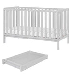 Tutti Bambini Malmo Cot Bed, Cot Top Changer and Mattress Bundle - Dove Grey GOODS Boots   