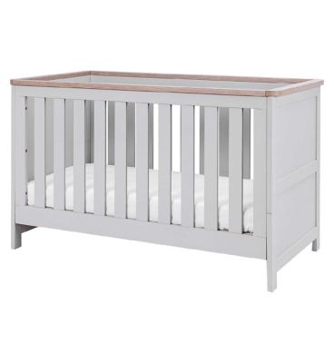 Tutti Bambini Verona Cot Bed - Dove Grey/Oak