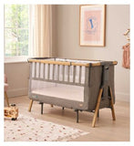 Tutti Bambini Cozee XL Bedside Crib & Cot - Oak / Charcoal GOODS Boots   