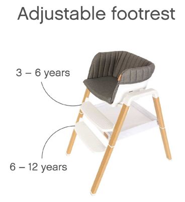 Tutti Bambini Nova Birth to 12 Years Complete Highchair Package - White/Oak GOODS Boots   