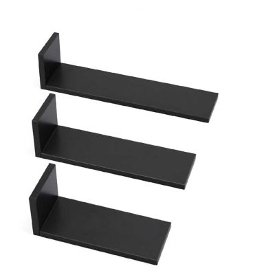 Tutti Bambini Rio Set of Three L-Shaped Wall Shelves - Slate Grey