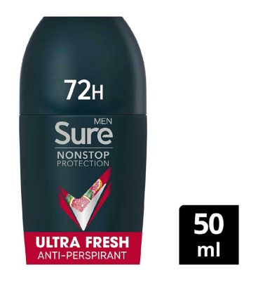 Sure Men Nonstop Ultra Fresh Antiperspirant Deodorant Roll On 50ml GOODS Boots   