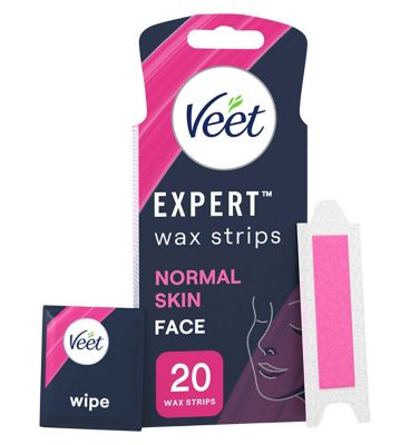 Veet Expert Cold Wax Strips Face Normal 20s GOODS Boots   