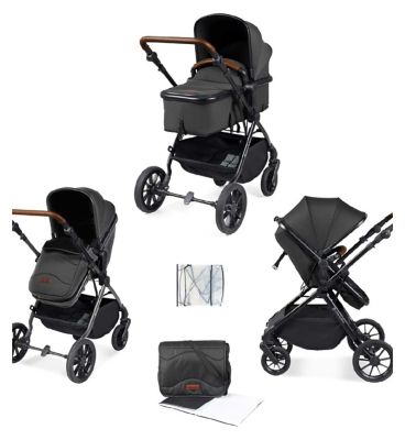 Ickle Bubba Cosmo 2 in 1 Pushchair Black/Graphite Grey/Tan/ Pack Size 1 GOODS Boots   