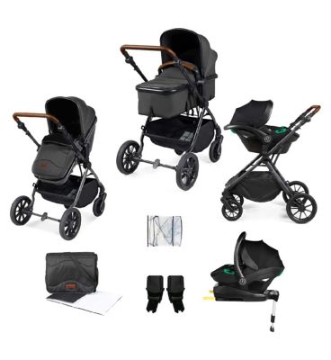 Ickle Bubba Cosmo all-in-one i-Size Travel System Black/Grey/Tan/ Pack Size 1