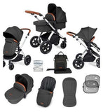 Ickle Bubba Stomp Luxe 2in1 Pushchair Silver/Charcoal Grey/Tan/ Pack Size 1 GOODS Boots   