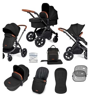 Ickle Bubba Stomp Luxe 2in1 Pushchair Black/Midnight/Tan/ Pack Size 1 GOODS Boots   