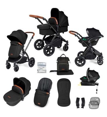 Ickle Bubba Stomp Luxe all-in-one Travel System Black/Midnight/Tan/ Pack Size 1