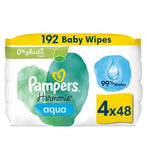 Pampers Harmonie Aqua Baby Wipes Plastic Free 4 Packs = 192 Wipes GOODS Boots   