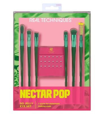 Real Techniques Nectar Pop -So Jelly Eye Makeup Brush Kit - 7 Piece Set GOODS Boots   