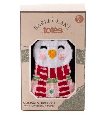 Barley Lane by Totes Penguin Slipper Socks - McGrocer