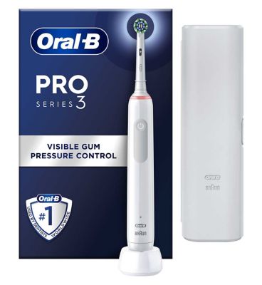 Oral-B Pro 3 3500 C/A White Electric Toothbrush + Travel Case GOODS Boots   