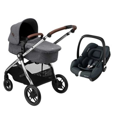 Maxi-Cosi Zelia Luxe with Cabriofix i-Size Travel System Twillic Grey GOODS Boots   