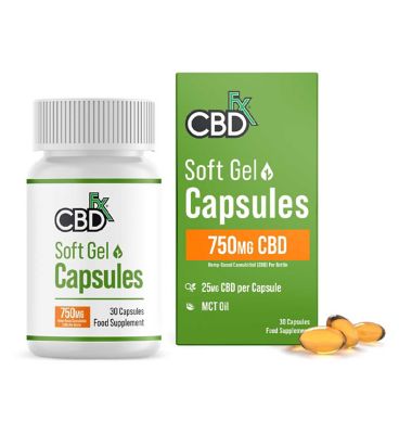 CBDfx Soft Gel Capsules 750mg - 30 Capsules GOODS Boots   