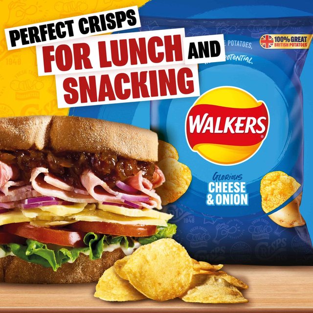 Walkers Cheese & Onion Crisps Free from M&S   