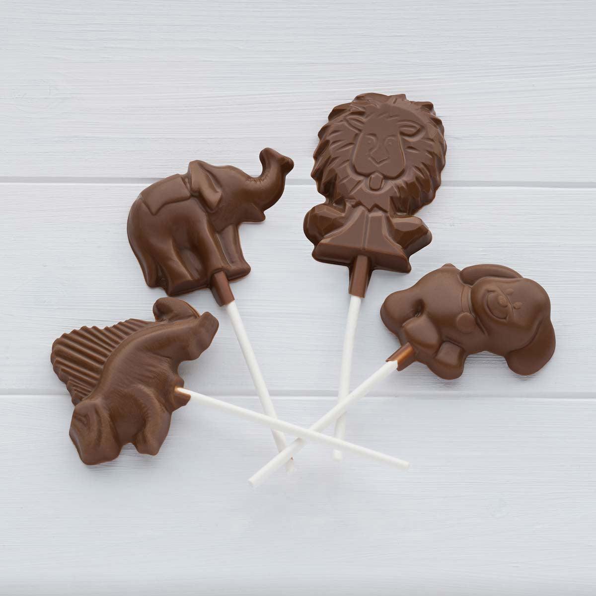 Cocoba Belgian Milk Chocolate Animal Lollipops, 15 x 20g Snacks Costco UK   