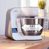 Bosch Serie 4 CreationLine Kitchen Machine with Scale, White, MUM5XW10GB Tableware & Kitchen Accessories Costco UK   