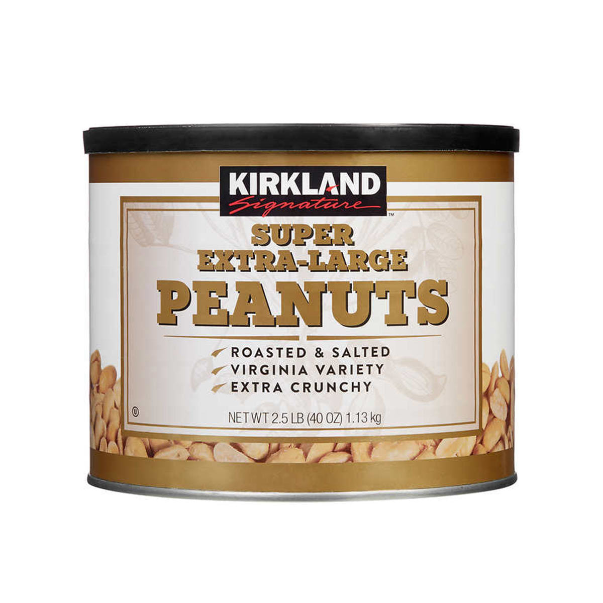 Kirkland Signature Super Extra-Large Roasted & Salted Peanuts, 1.13kg Healthy Snacks Costco UK weight  
