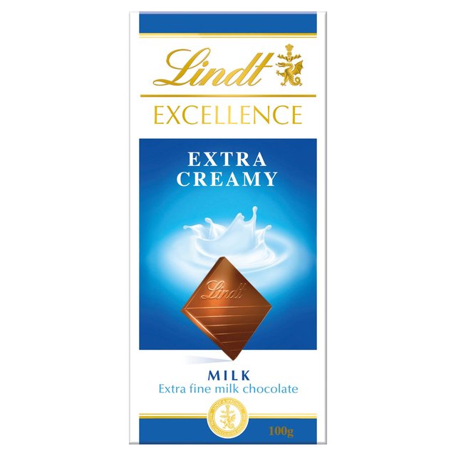 Lindt Excellence Extra Creamy Milk Chocolate Bar Food Cupboard M&S Default Title  