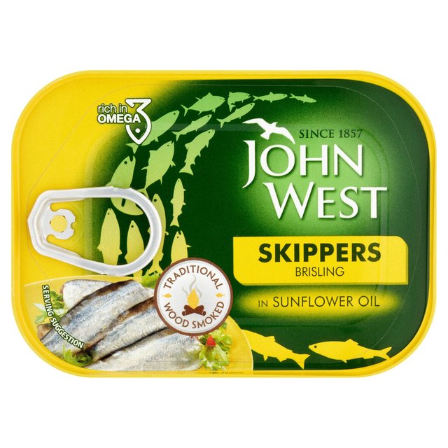 John West Skippers Wood Smoked Brisling in Sunflower Oil