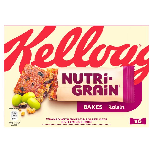 Kellogg's Nutri-Grain Elevenses Bars Raisin Bakes FOOD CUPBOARD M&S   