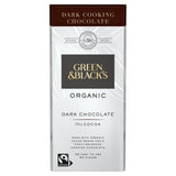 Green & Black's Organic Dark Cooking Chocolate Food Cupboard M&S   