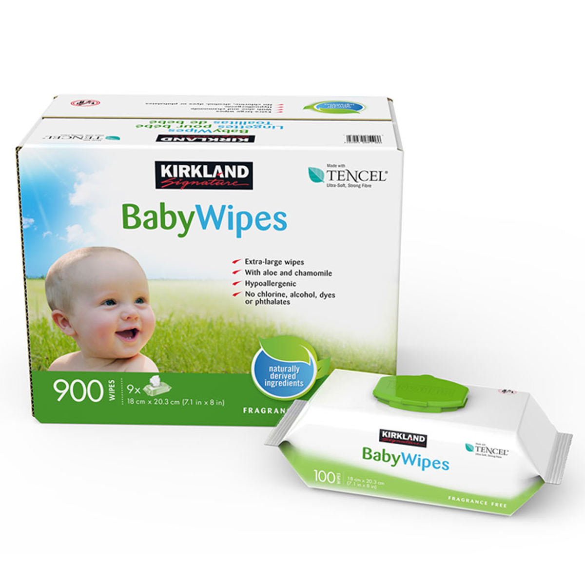 Kirkland Signature Baby Wipes, 9 x 100 Pack Baby Wipes Costco UK Title  