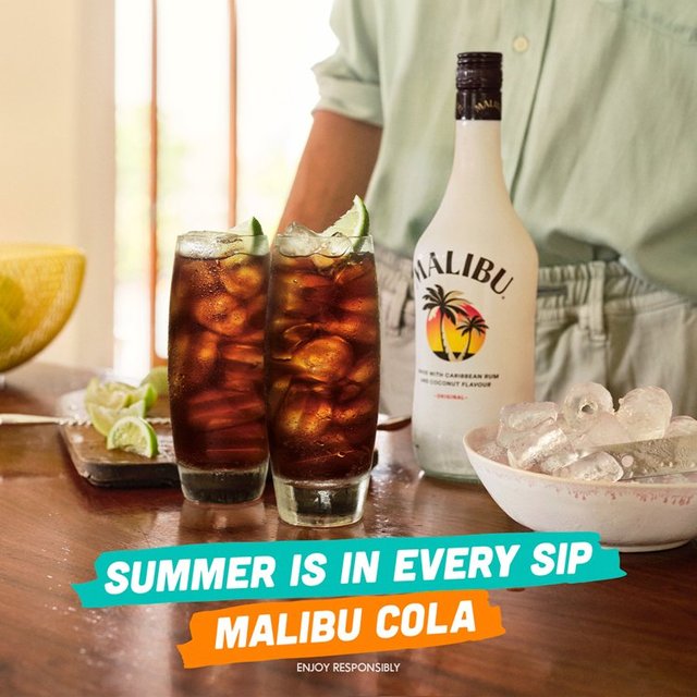 Malibu Original White Rum with Coconut Flavour Liqueurs and Spirits M&S   