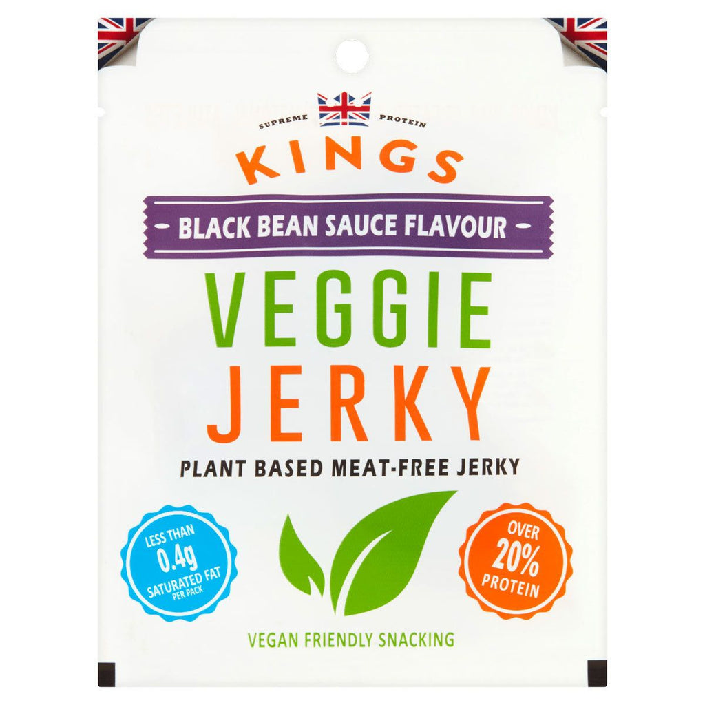 Kings Black Bean Veggie Jerky, 16 x 25g