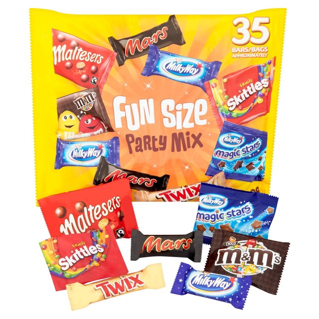 Mars, Maltesers, M&M's & More Funsize Milk Chocolate Party Bag Fairtrade M&S   