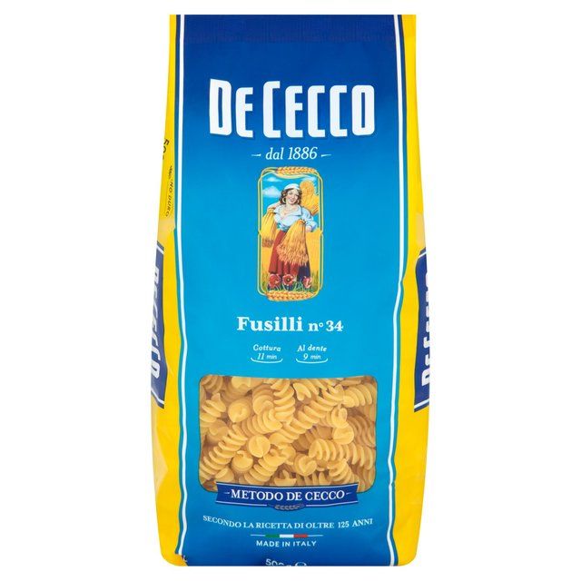 De Cecco Fusilli Pasta Food Cupboard M&S Default Title  