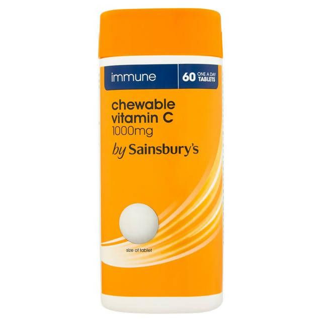 Sainsbury's Immune Chewable Vitamin C 1000mg One A Day x60 Tablets