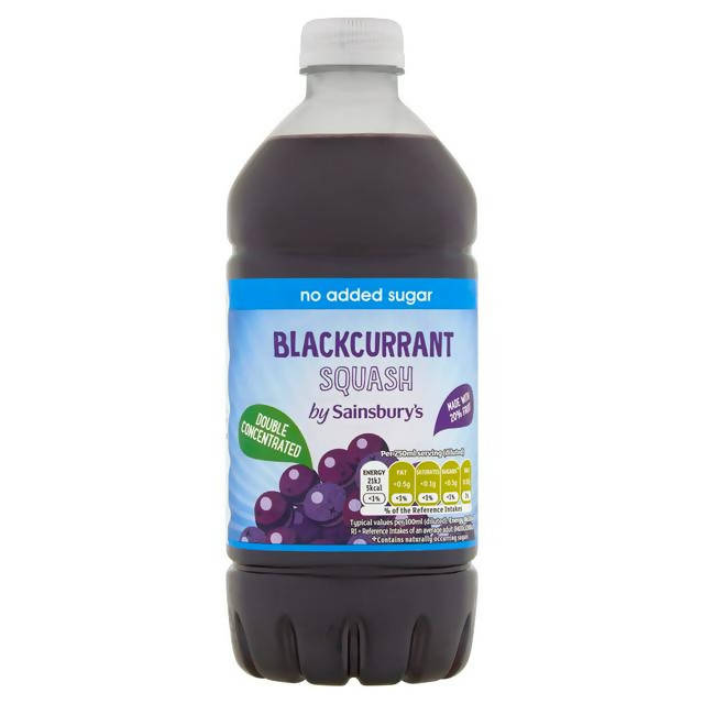 Sainsbury's Double Strength Blackcurrant Squash 750ml, No Added Sugar