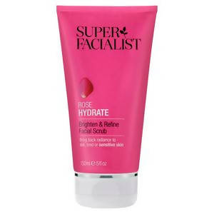 Super Facialist Rose Hydrate Brighten & Refine Facial Scrub 150ml face & body skincare Sainsburys   