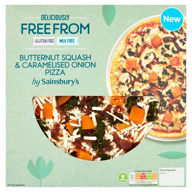 Sainsbury's Deliciously Free From Butternut Squash & Caramelised Onion Pizza 350g