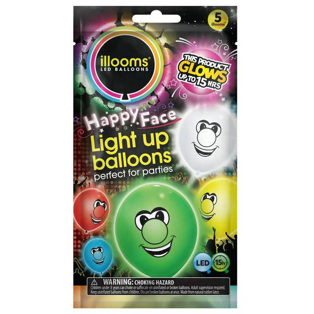 illoom Faces Light Up Balloon x5