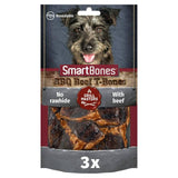 Smart Bones BBQ Beef T-Bones x3 84g Dog chews Sainsburys   