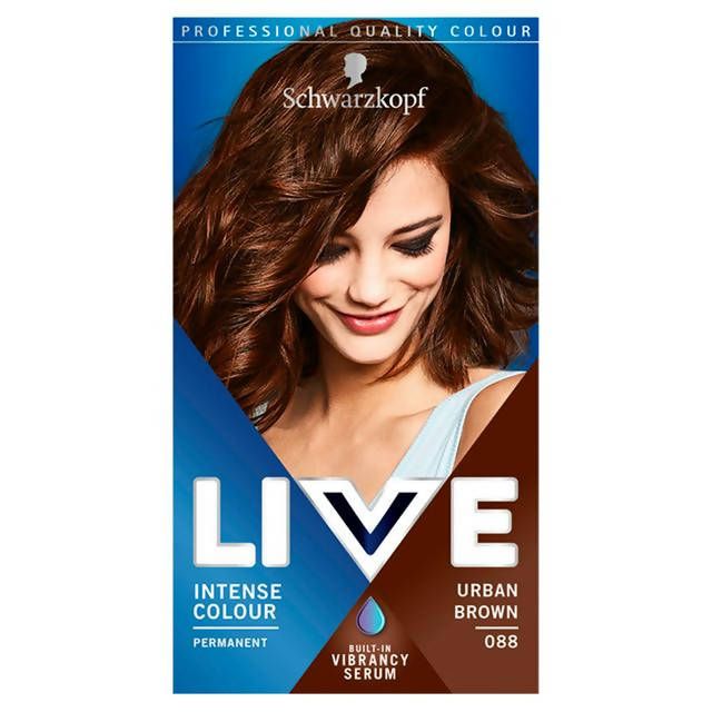 Schwarzkopf Live Intense Colour Permanent Hair Dye Urban Brown 088 Beauty at home Sainsburys   